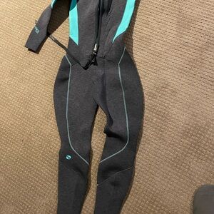 Black and Teal Wetsuit